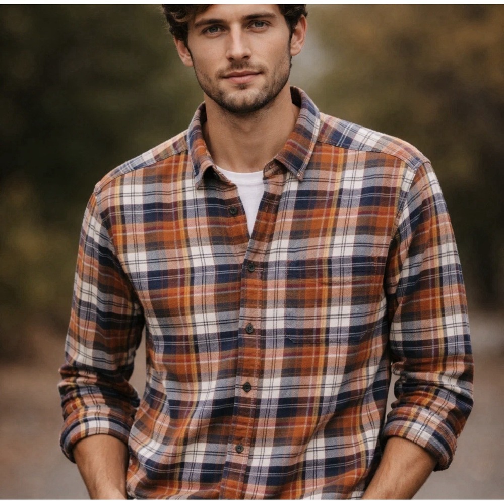 Eddie Bauer Long‎ Sleeve Shirt Plaid Flannel Size XXL Hipster Blokecore Casual